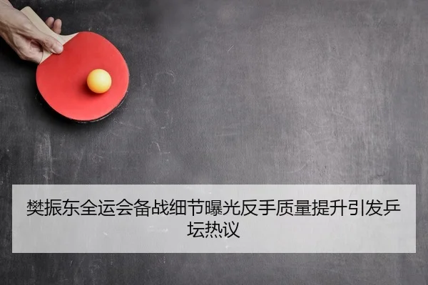 樊振东全运会备战细节曝光反手质量提升引发乒坛热议